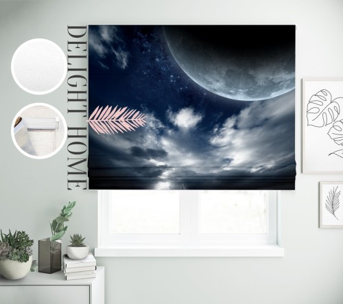 

Римская штора с фотопечатью 08-101 система Prestige I&H Джуси велюр 40*170 см