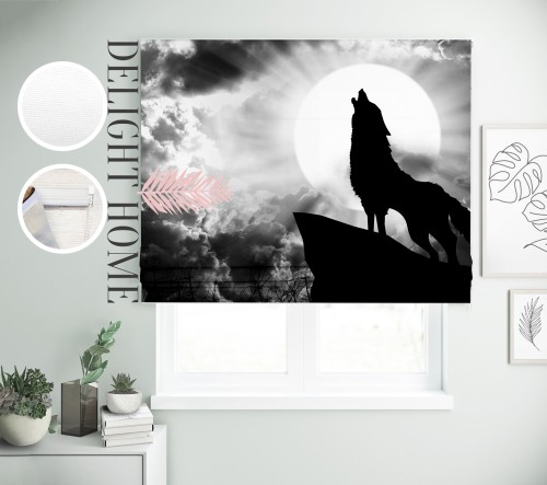 

Римская штора с фотопечатью 08-110 система Prestige I&H Джуси велюр 150*170 см