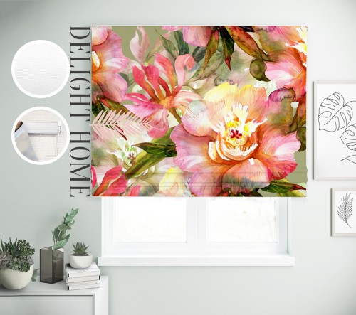 

Римская штора с фотопечатью 02-268 система Prestige I&H Джуси велюр 230*170 см