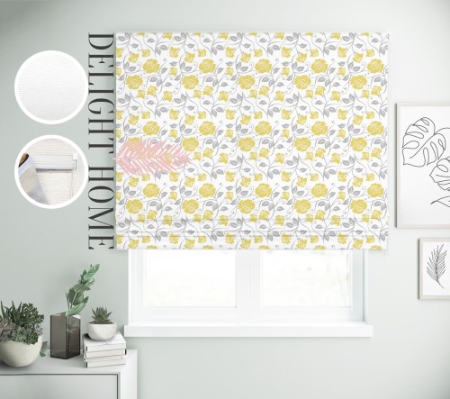 

Римская штора с фотопечатью 02-264 система Prestige I&H Джуси велюр 170*170 см