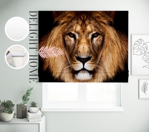 

Римская штора с фотопечатью 00-544 система Prestige I&H Джуси велюр 100*170 см