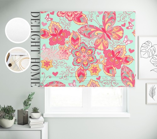 

Римская штора с фотопечатью 15-156 система Light I&H Джуси велюр 140*170 см