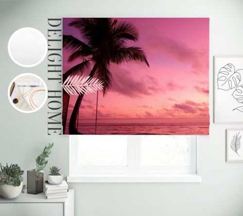 

Римская штора с фотопечатью 05-356 система Light I&H Джуси велюр 90*170 см