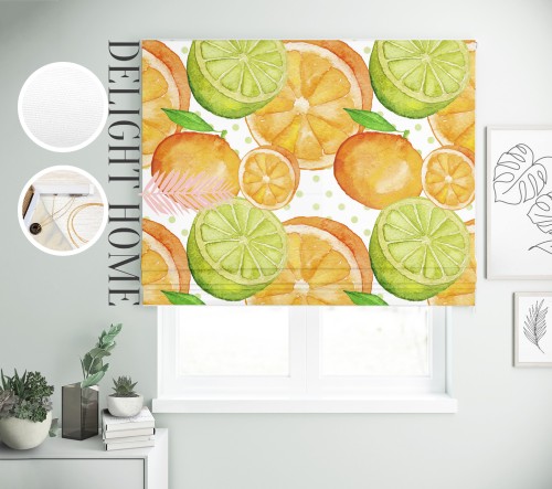 

Римская штора с фотопечатью 02-158 система Light I&H Джуси велюр 120*170 см