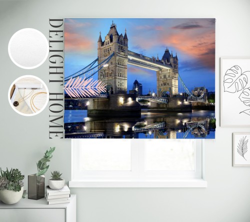 

Римская штора с фотопечатью 00-008 система Light I&H Джуси велюр 140*170 см