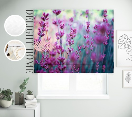 

Римская штора с фотопечатью 00-031 система Light I&H Джуси велюр 120*170 см