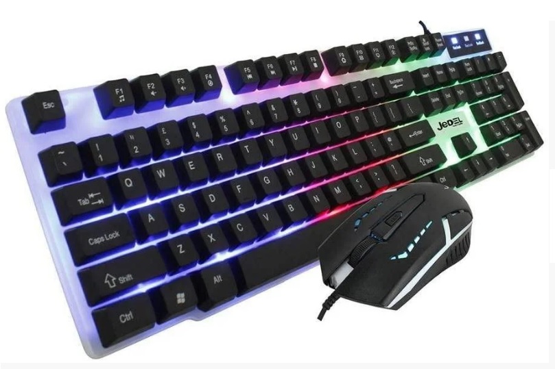 

Комплект с подсветкой Jedel GK100 (KB+Mouse), Eng, (440x163x22), Box Voltronic ZDL-GK100