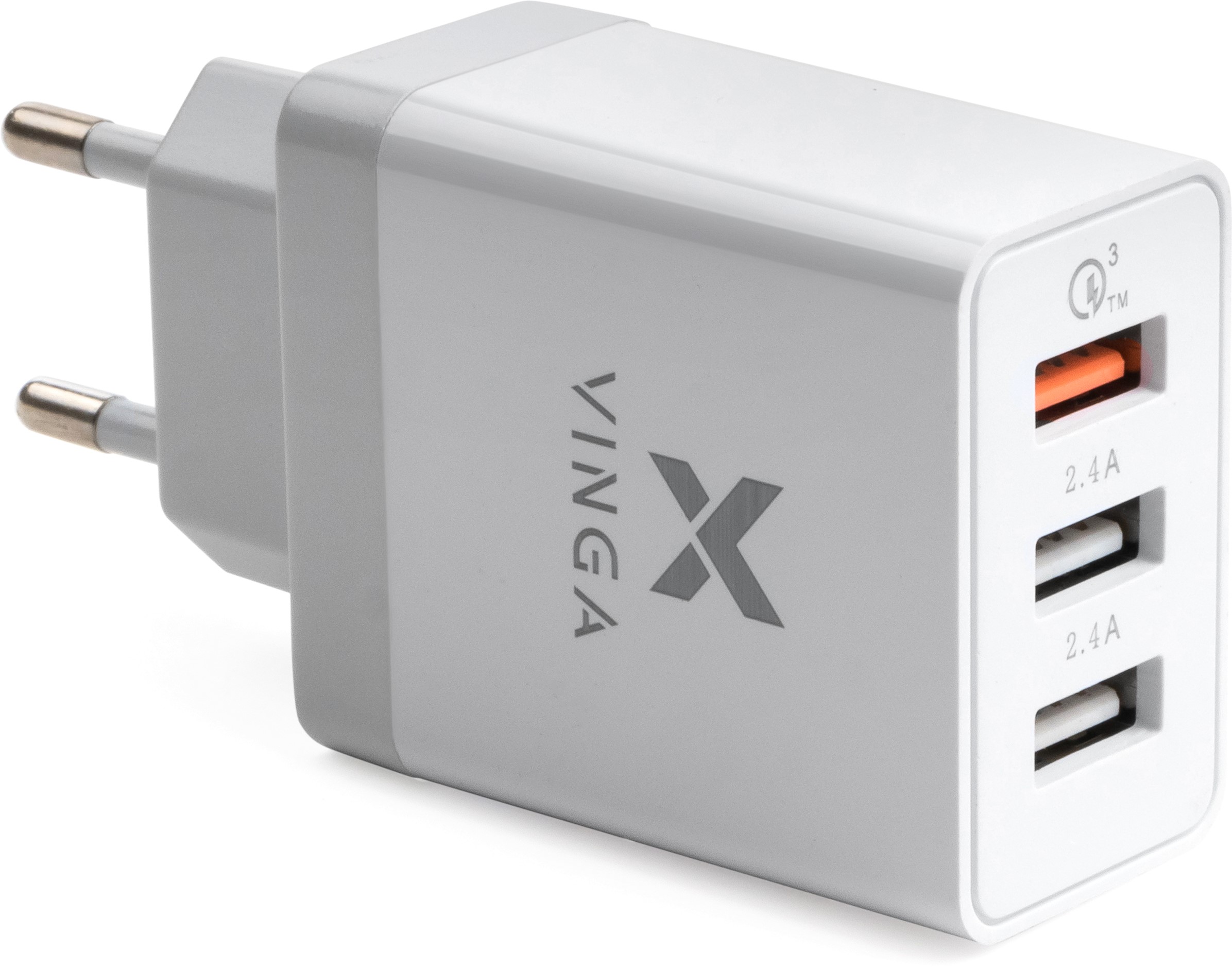 

Зарядное устройство Vinga 3 Port USB Charger QС3.0 + 2x2.4A 30W max