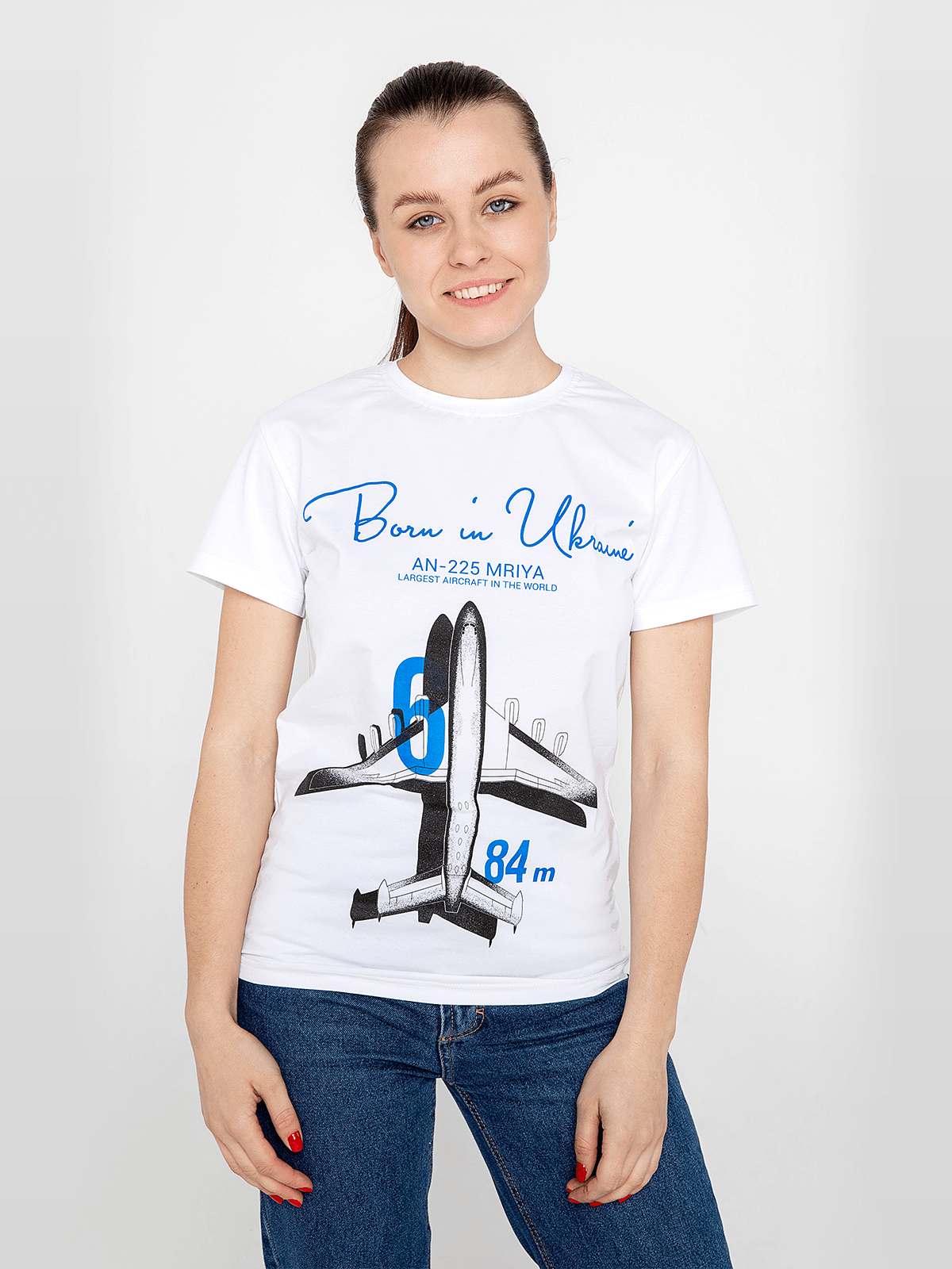 

жіноча футболка - AN-225 - білий, жіноча футболка - AN-225 - білий, XS