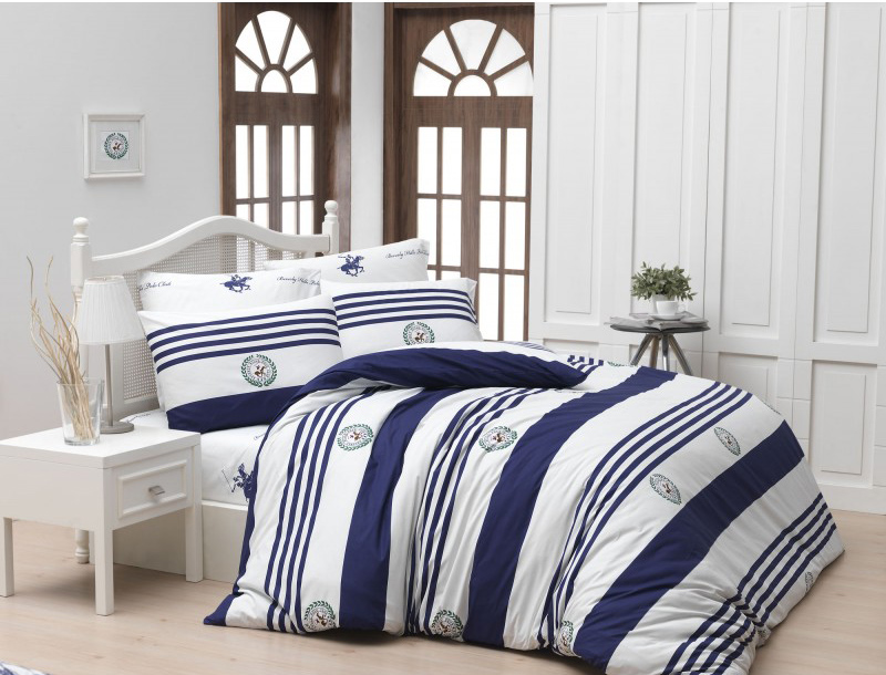 

Комплект постельного белья Beverly Hills Polo Club Ранфорс BHPC 003 Dark Blue 200x220 (svt-2000022202299)
