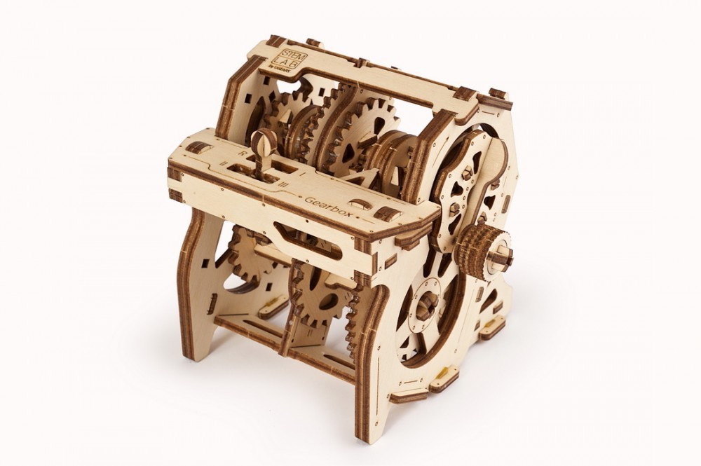 

Механический деревянный 3D конструктор Ugears STEM-модель Коробка передач из фанеры (70131)