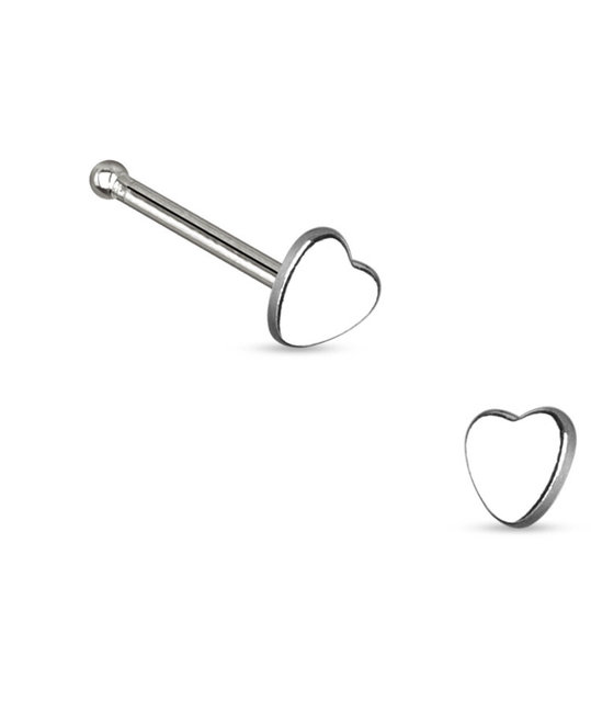 

Серьга для пирсинга носа Steel Way стальная «Сердце»