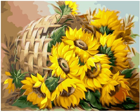 

Картина по номерам BrushMe (Брашми) "Подсолнухи в корзине" 40х50 см GX25788