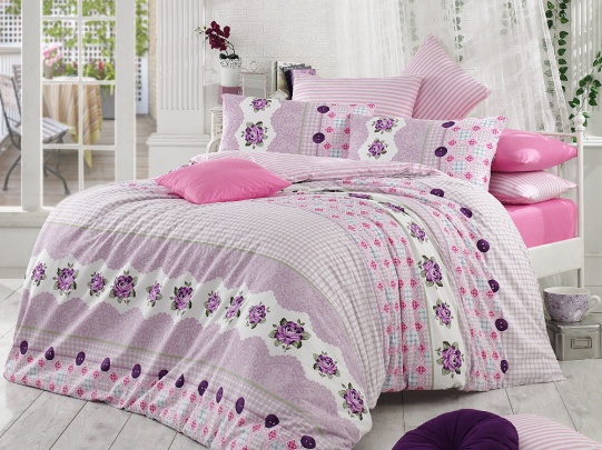 

Постельное белье Majoli Bahar teksil Button v2 200х220