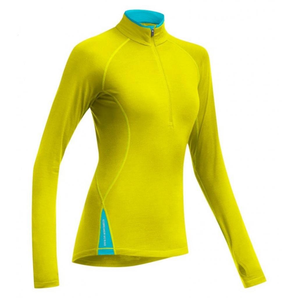 

Термофутболка Icebreaker Pace LS Half Zip WMN chartreuse/glacier S (100 406 701 S)