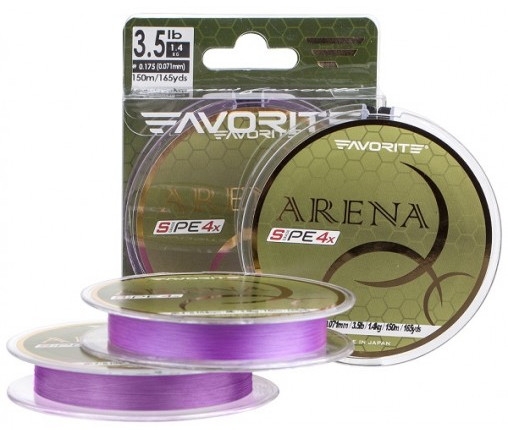 

Шнур Favorite Arena PE Purple 4x 100m #0.4/0.104mm 3.5kg