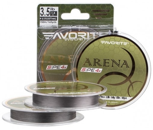 

Шнур Favorite Arena PE Silver Gray 4x 150m #0.4/0.104mm 3.5kg