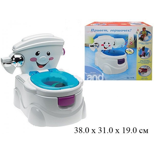 

Горшок детский музыкальный 7178 «Привет, горшочек!», белый