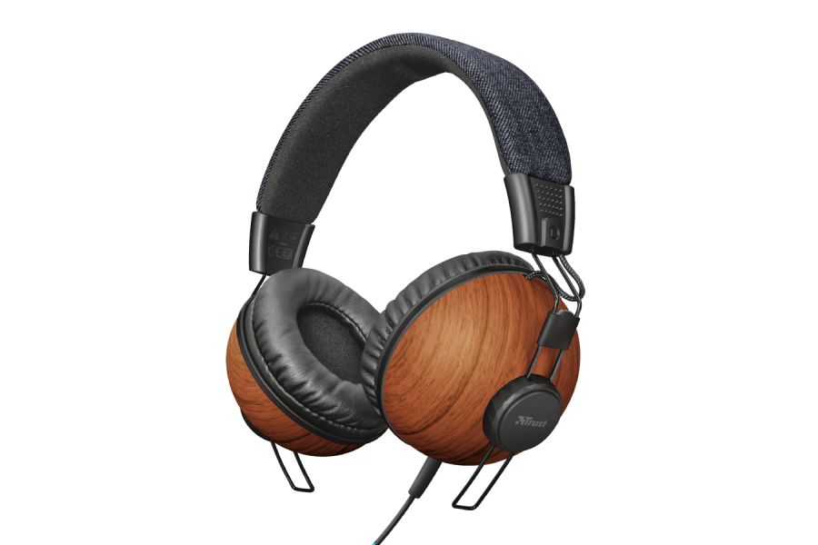 

Наушники Trust с микрофоном Noma Headphones denim wood (22637)