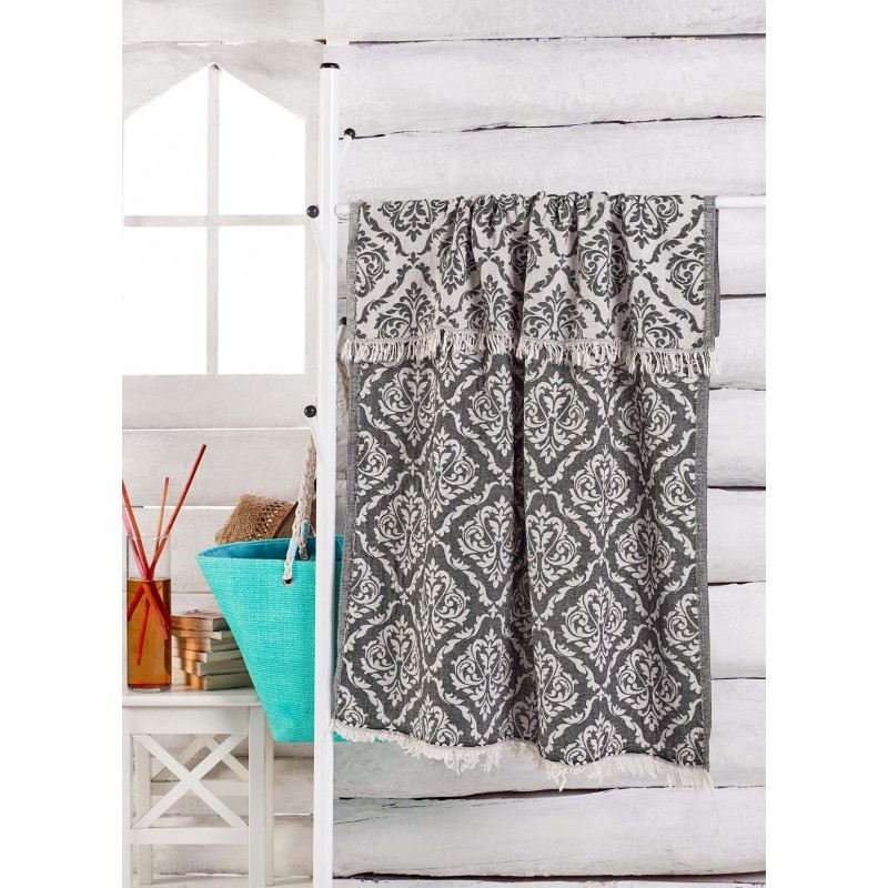 

Полотенце Eponj Home Jakarli - Varak siyah черный 100*180