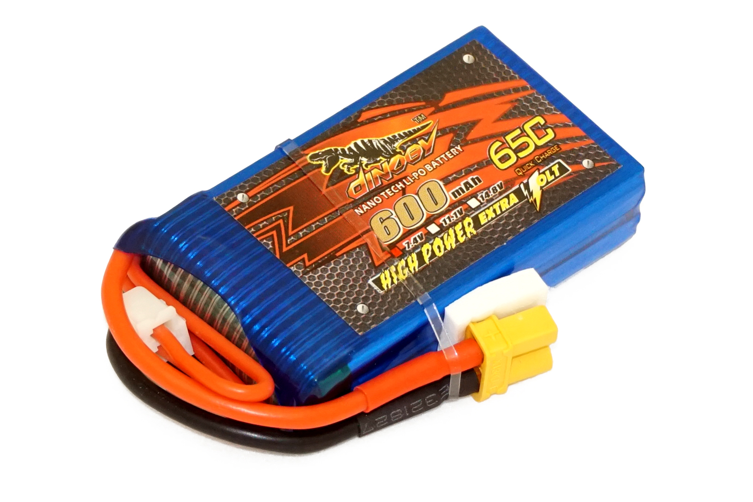 

Аккумулятор Dinogy Li-Pol 600 mAh 7.4V 2S 65C XT30 (DLC-2S600H-XT30)
