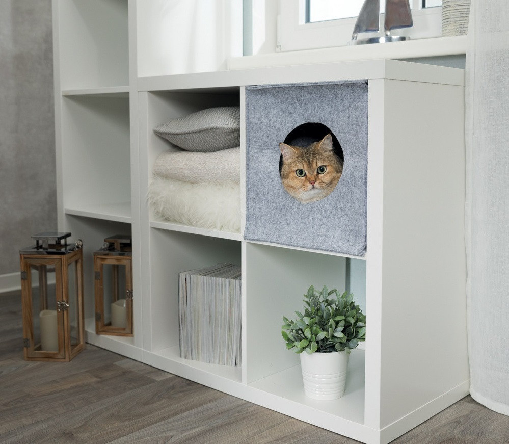 

Домик для животных "Куб без подушки" Digitalwool 40х40х40 см (zoo0000393) Серый