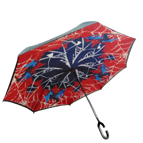 

Умный зонт наоборот Up-brella. Зонт обратного сложения - Антизонт Spider Man