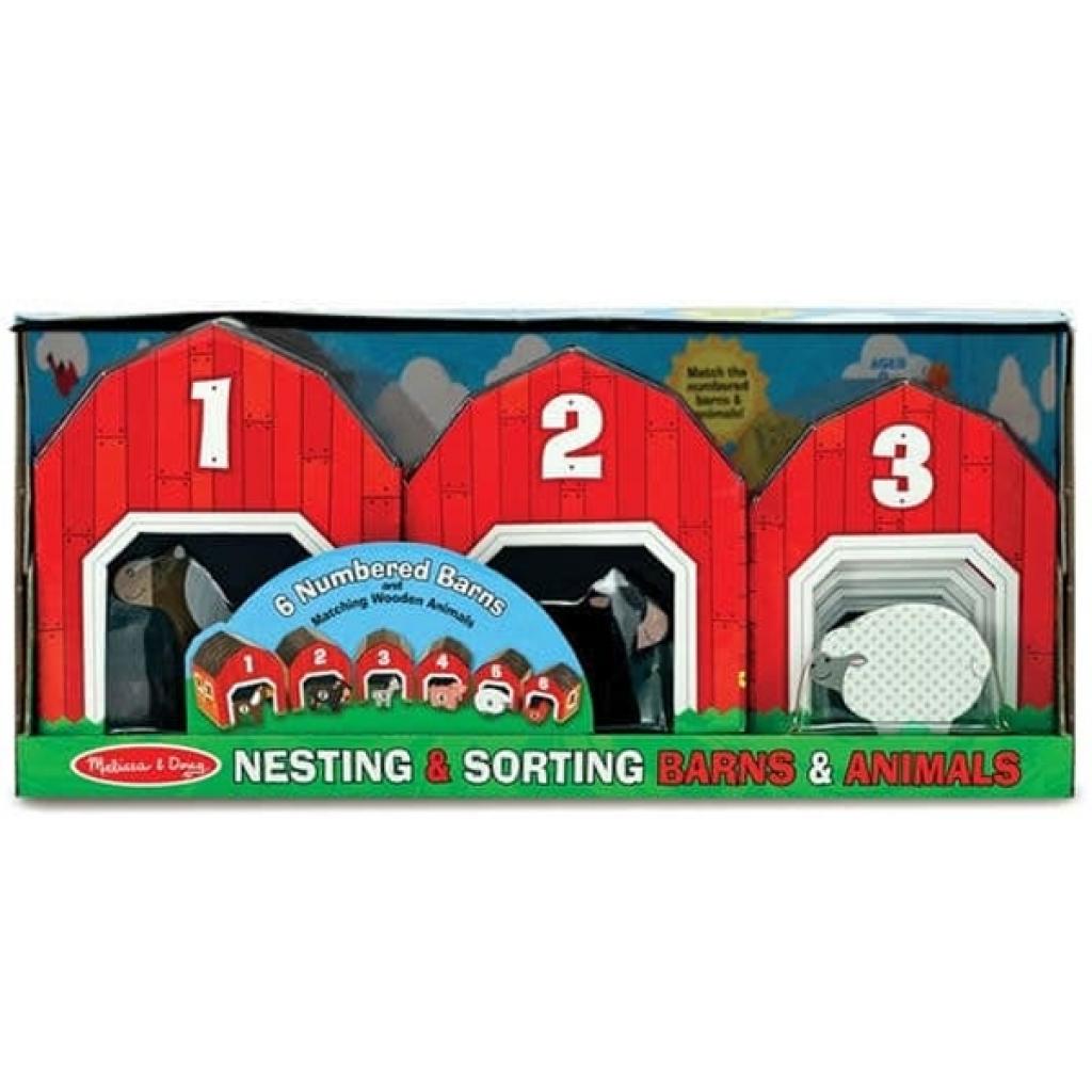 

Развивающая игрушка Melissa&Doug Набор блоков-сараев с животными (MD12434)