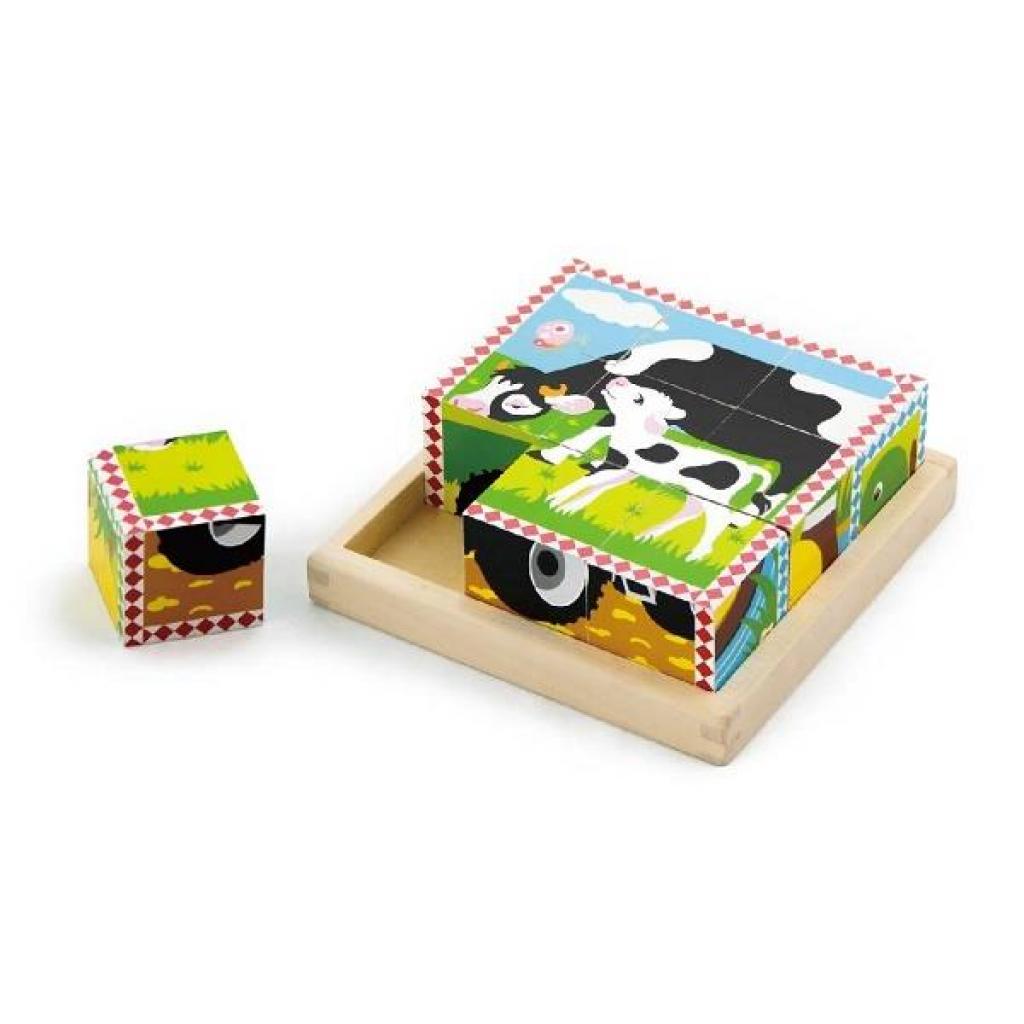 

Развивающая игрушка Viga Toys Пазл-кубики Ферма (59789)