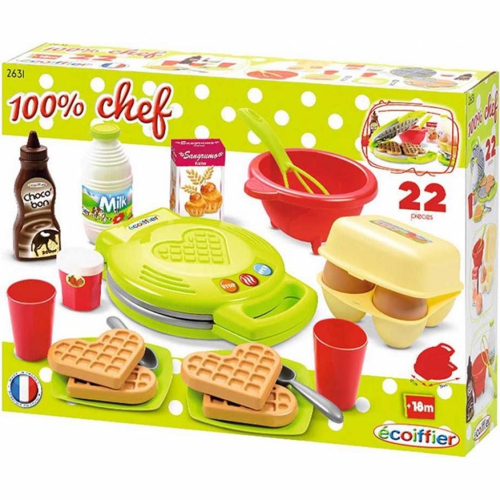 

Игровой набор Ecoiffier Вафельница Chef с посудой и продуктами (002631)