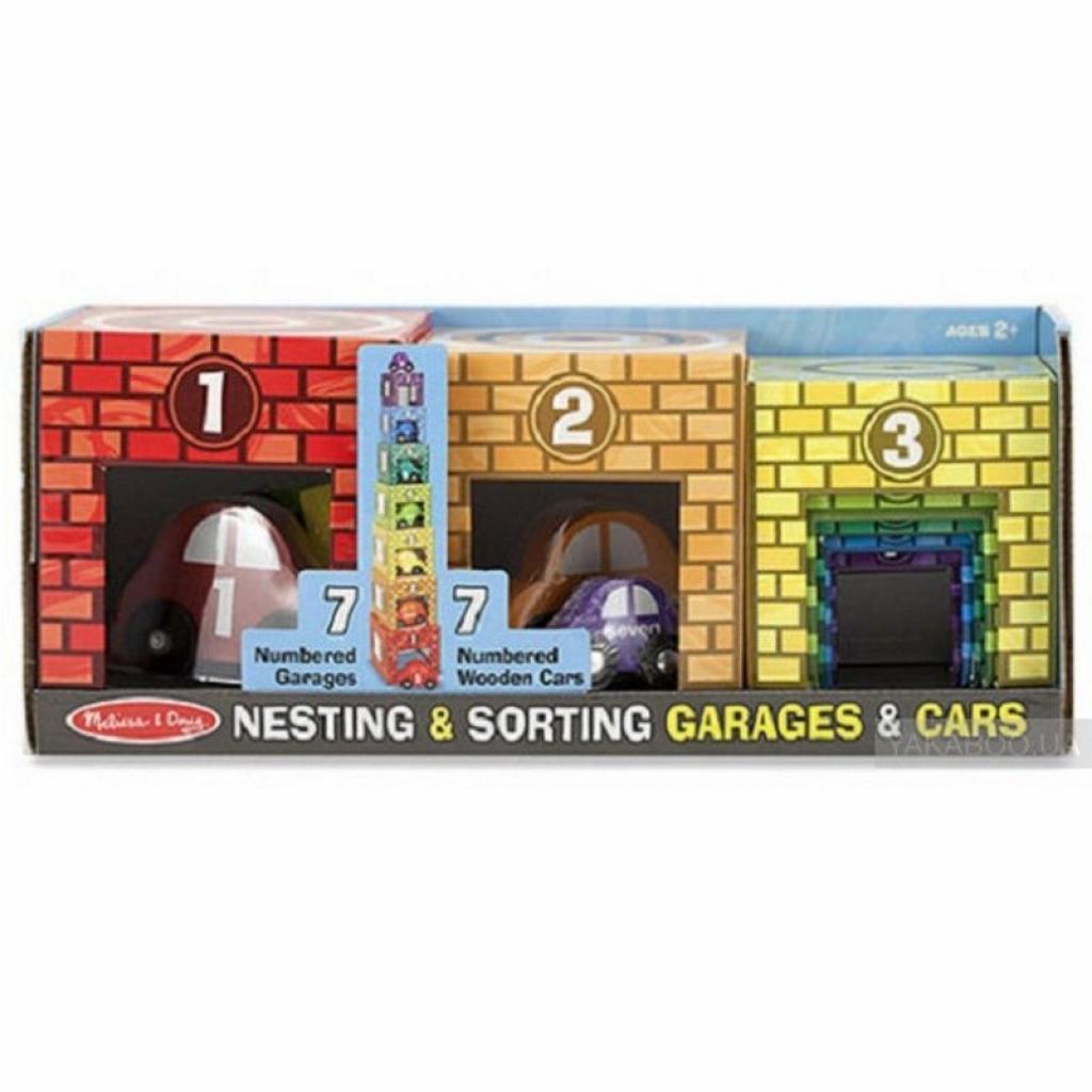

Развивающая игрушка Melissa&Doug Набор блоков-кубов Автомобили и гаражи (MD12435)