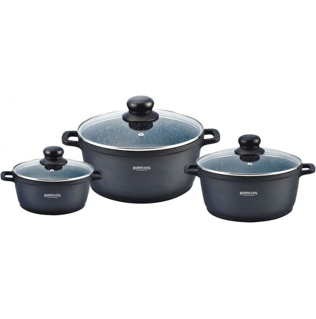 Набор посуды для приготовления пищи из алюминия с мраморным покрытием ...