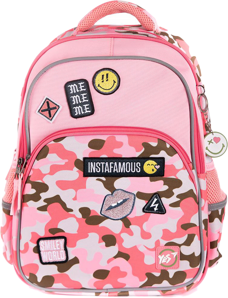 

Рюкзак школьный YES S-40 Smiley World Military Girl (558260) (5056137183296)