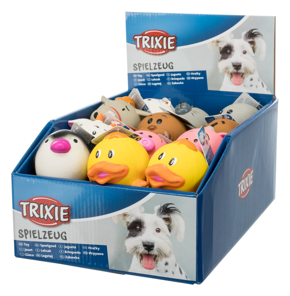 

Набор игрушек для собак Trixie Мячи звери с пищалкой 6см 24шт (TX-35283)