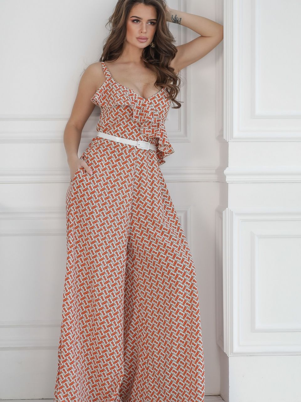 

Комбинезон New Fashion 353  Оранжевый, Комбинезон New Fashion 353 42 Оранжевый