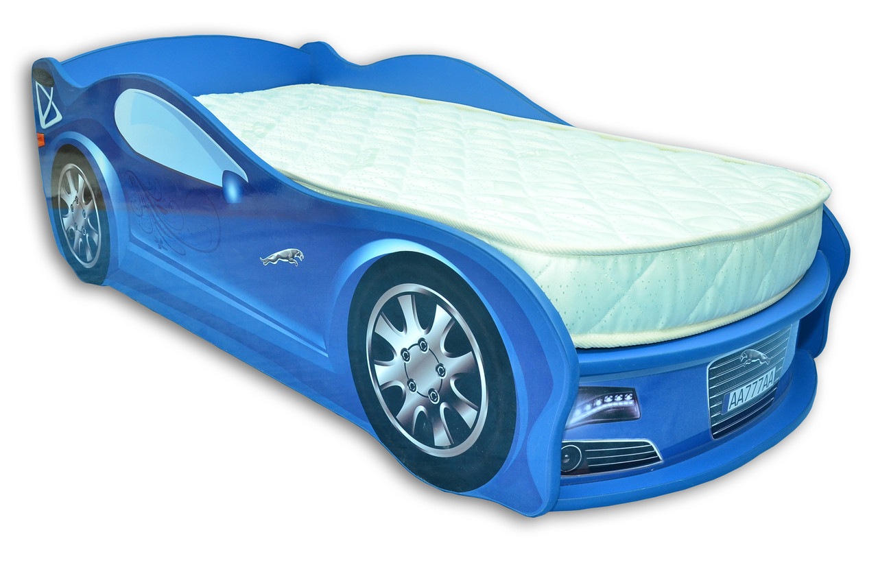 

Кроватка машина JAGUAR синяя 170*80 без подъемного механизма