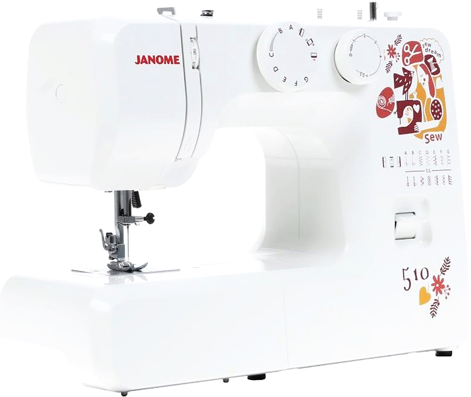 Швейная машина JANOME Sew Dream 510 – фото, отзывы, характеристики в  интернет-магазине ROZETKA | Купить в Украине: Киеве, Харькове, Днепре,  Одессе, Запорожье, Львове