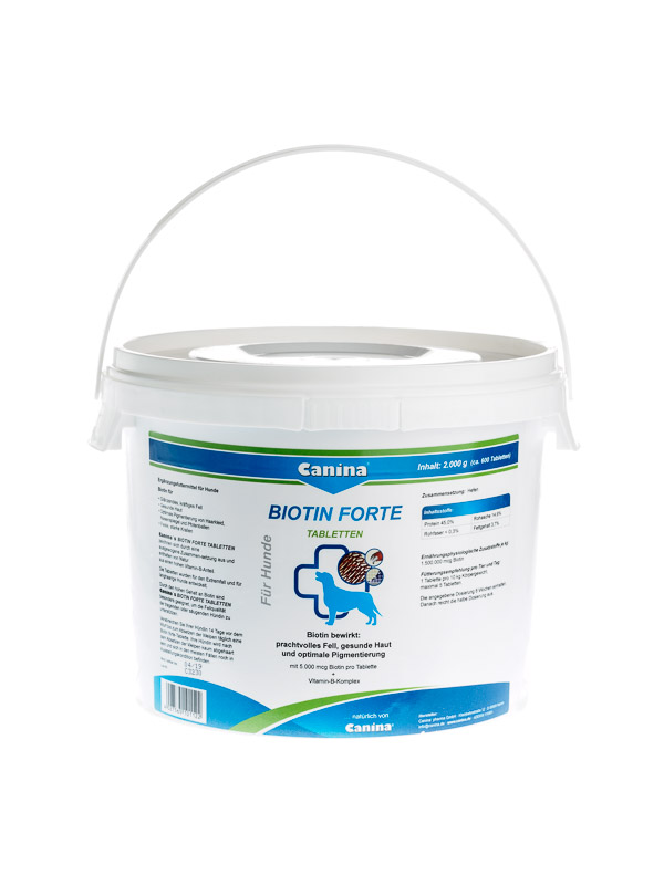 

Витаминно-минеральный комплекс для собак Canina Biotin forte интенсивный курс для шерсти 600 шт. (2000 г)