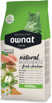

Корм сухой для котов Ownat Hairball Выведения комков шерсти - 1,5 кг