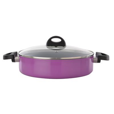 

Сотейник Berghoff Eclipse фиолетовый с 2 ручками, с крышкой 26 см, объем 3,2 л.