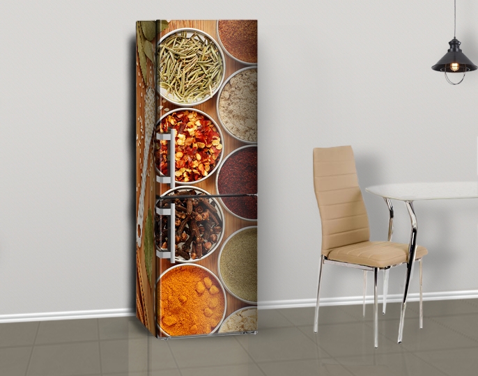 

3d магниты на весь холодильник, Еда, напитки 200x60см. Лицевая часть (с защитной ламинацией)