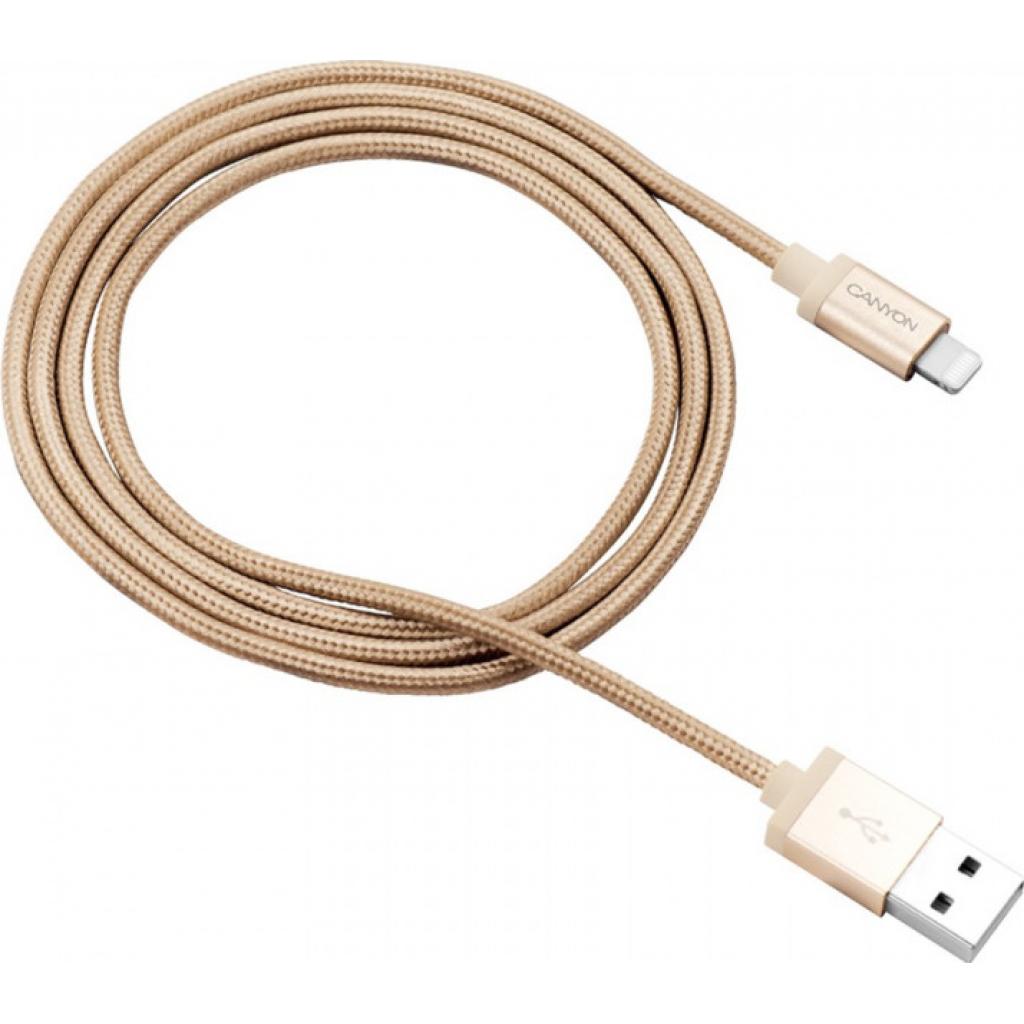 

Дата кабель USB 2.0 AM to Lightning 1.0m MFI Golden CANYON (CNS-MFIC3GO)