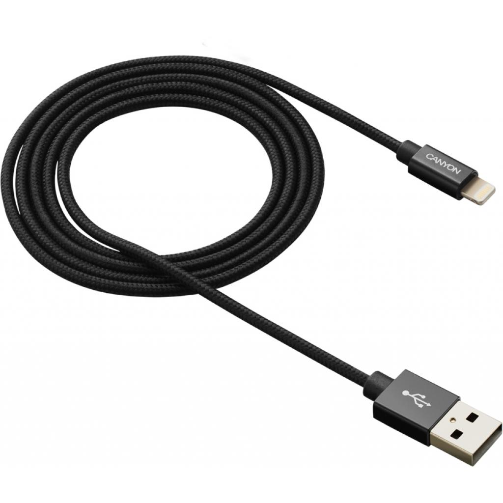 

Дата кабель USB 2.0 AM to Lightning 1.0m MFI Black CANYON (CNS-MFIC3B)