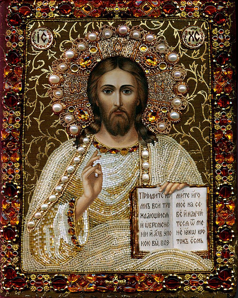 Алмазная мозаика икона Иисус Вседержитель