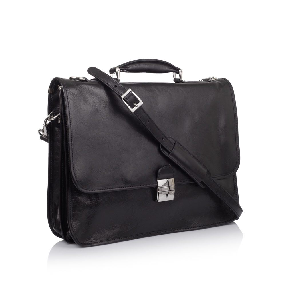 

Портфель Virginia Conti VCmJN02black кожаный Черный