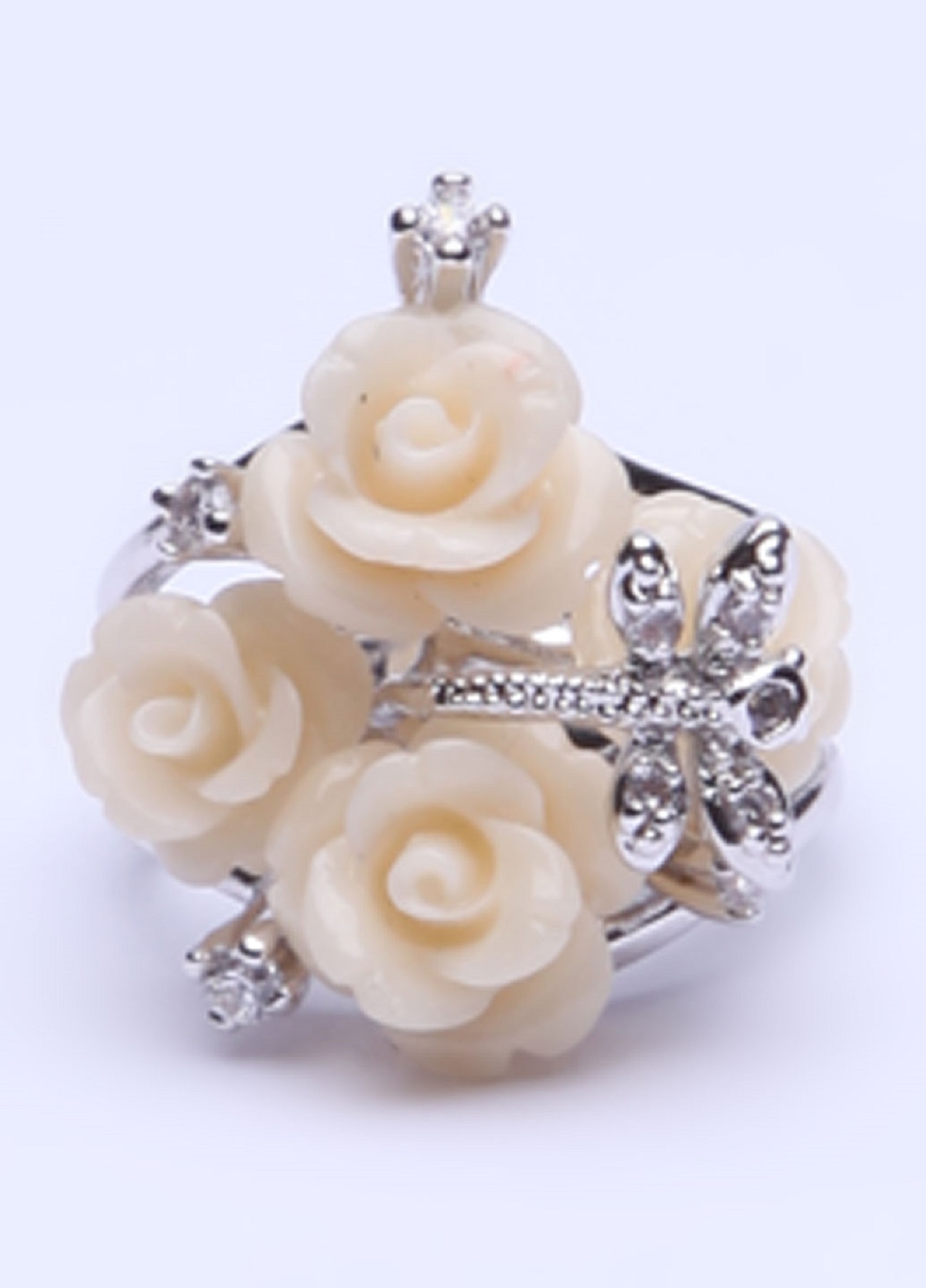 

Кольцо родированное с ювелирной смолой Honey Fashion Accessories 92382S
