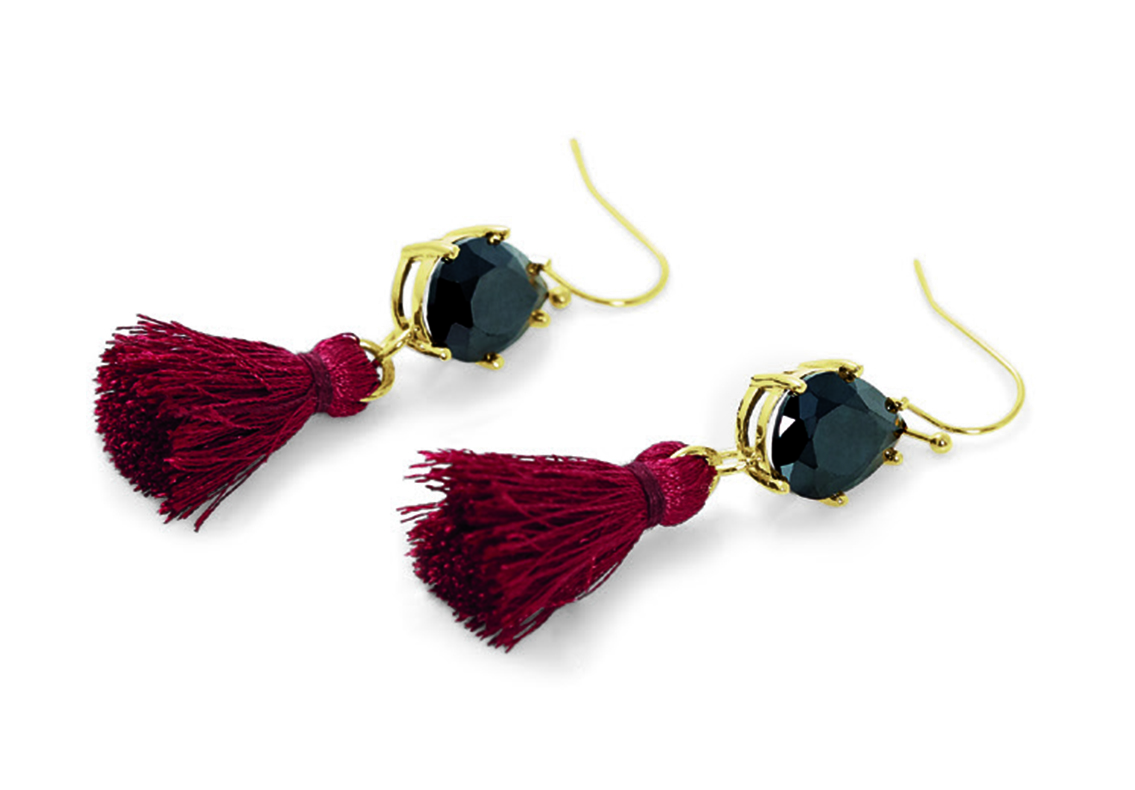 

Серьги с подвесками из фианитов позолоченные Honey Fashion Accessories