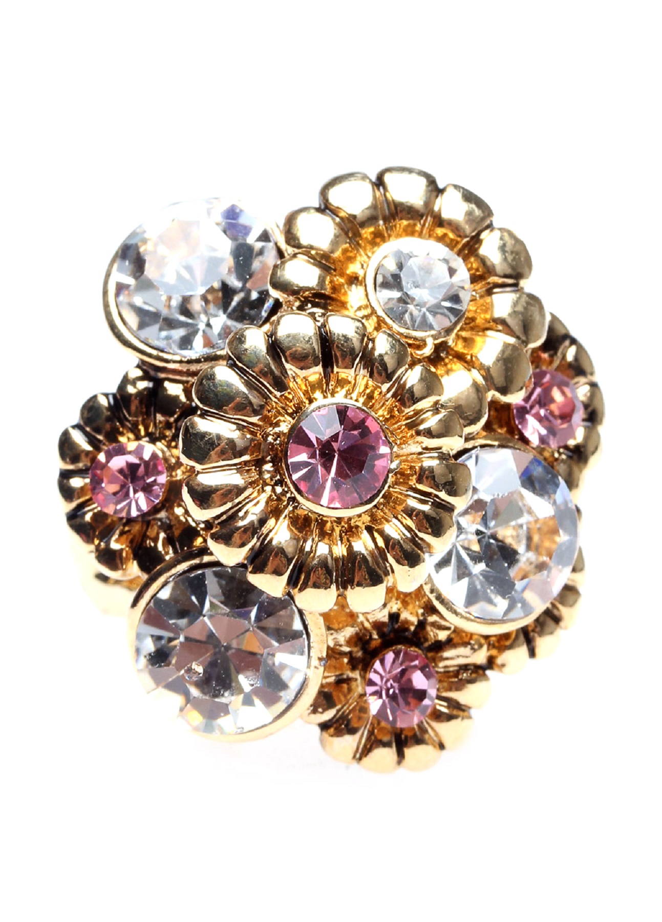 

Кольцо с позолотой 24 карата с хрусталем Honey Fashion Accessories 30258L