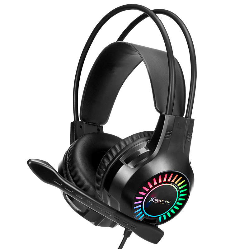 

Игровые наушники XTRIKE ME GH-709 с микрофоном и RGB подсветкой проводные Black (GH-709)