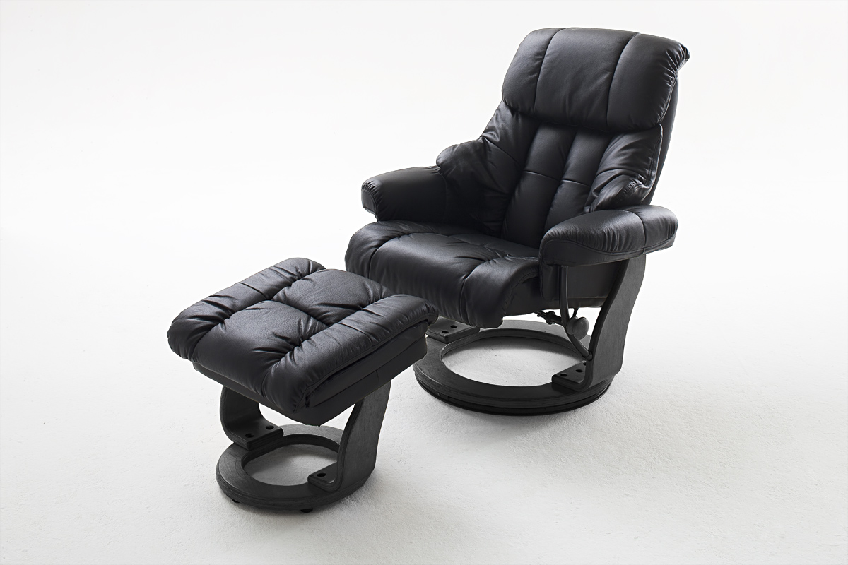 

Кресло Frost Relax Calgar Chair Black Base BL с оттоманкой для ног